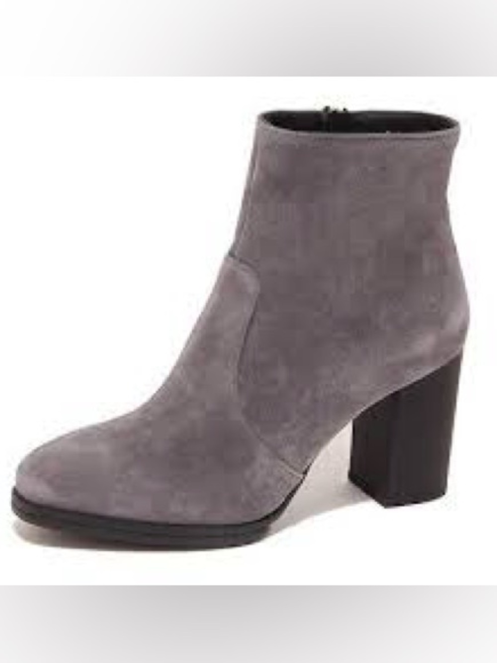 TOD'S Italy Grey Suede Chunky Block Heel Ankle Booties IT 38 US 8